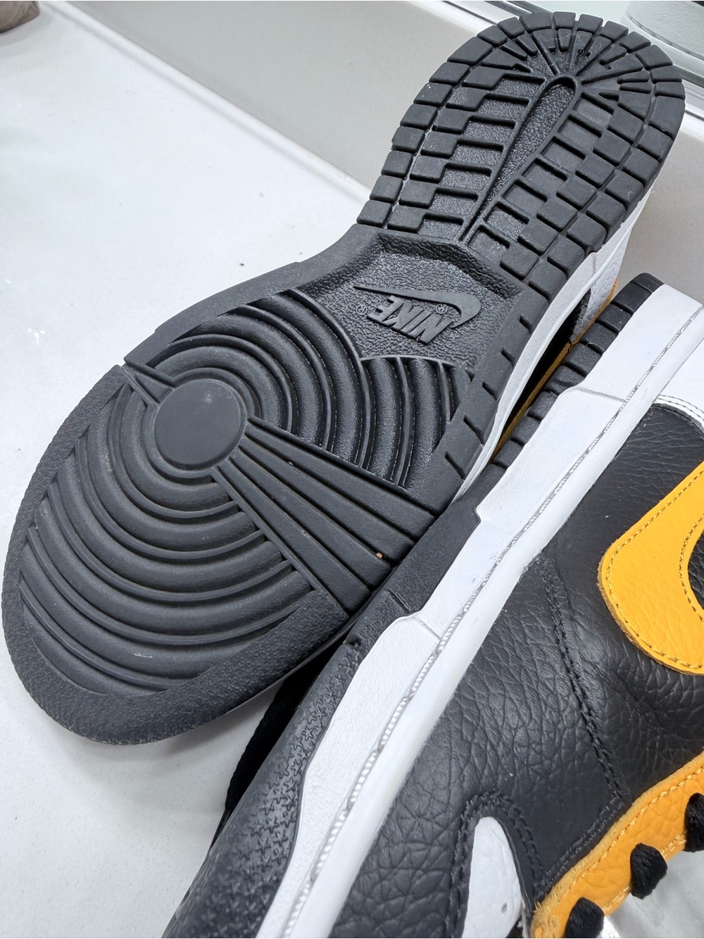 Nike Low-Top Athletic Sneaker - Black White Gold - Picture 13 of 13
